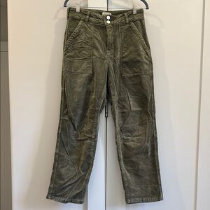 Anthropologie Pilcro Olive Green Corduroy Pants